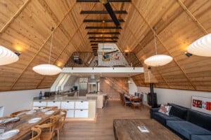 the Great Room at The Epic A, lakefront vacation rental home in Pine Mountain Lake, Groveland CA