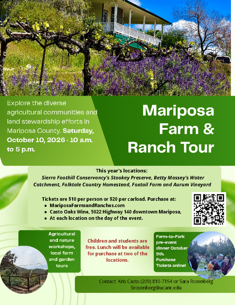 Fall 2026 events near Yosemite, Mariposa Farm & Ranch Tour